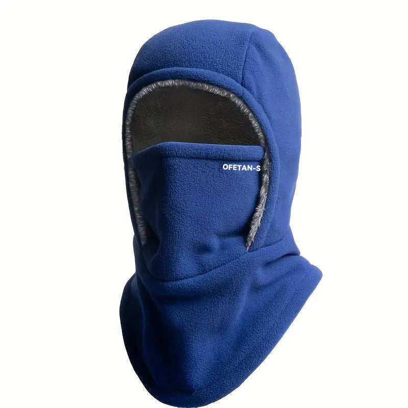 Unisex Fleece Lined Hooded Hat, Balaclava Hats, Winter Outdoor Windproof Face & Neck Protection, Thickened Cycling Mask, Snowboarding Skiing Cap