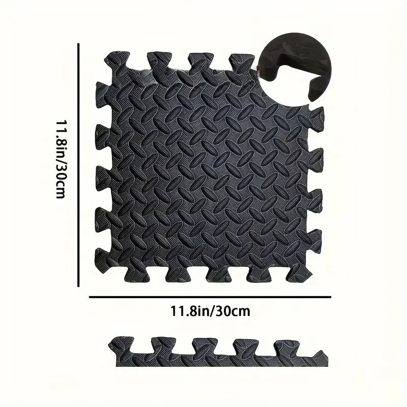 Puzzle Exercise Mat ½ In, EVA Interlocking Foam Floor Tiles for Home Gym, Mat for Home Workout Equipment, Floor Padding for Kids
