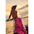 Vacay Mode Backless Mesh Maxi Dress - Pink